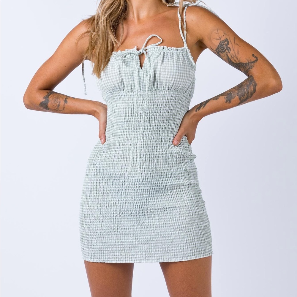 Princess Polly korina mini dress gingham sz 0 NWT